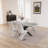 Modern Kitchen Dining Set, 51'' to 67'' Extendable Dining Table With 36.6"H Dining Chair(Table 4Chairs)-1011479910