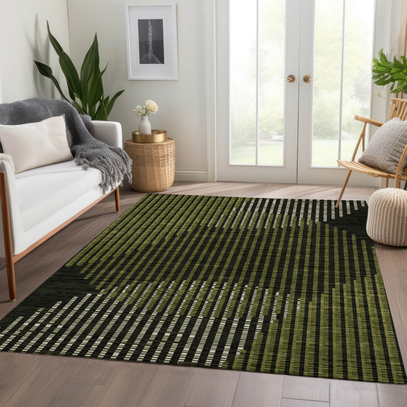 Tapis Corum AMF1001 lavable à la machine de qualité supérieure, Rectangle 5 pi x 7 pi 6 po