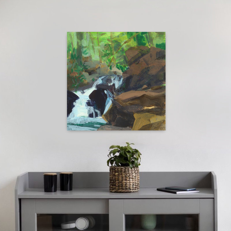 Duo abstrait, art contemporain naturel de la faune, H 18 po x l 18 po