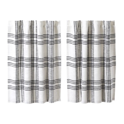 Cohens Cotton Plaid Tailored Cafe Curtain