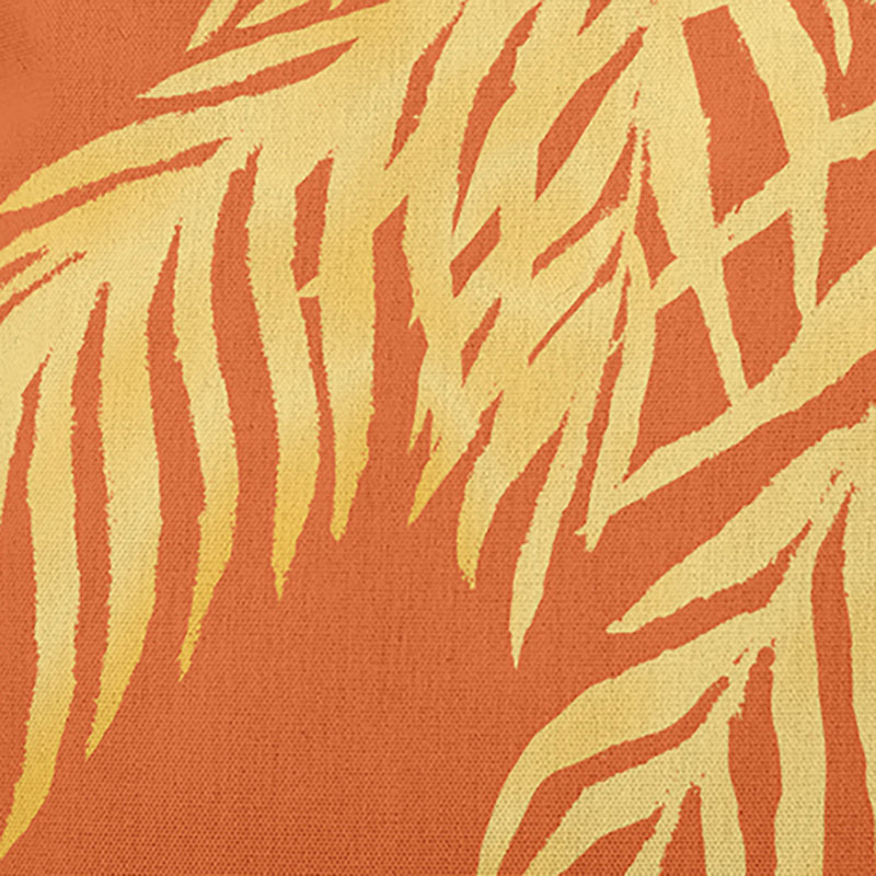 Coussin intérieur / extérieur Leafy Branch, H 20 po x l 20 po, Floral jaune / orange
