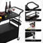 Winado Chariot de terrasse avec table roulante noire-125304903