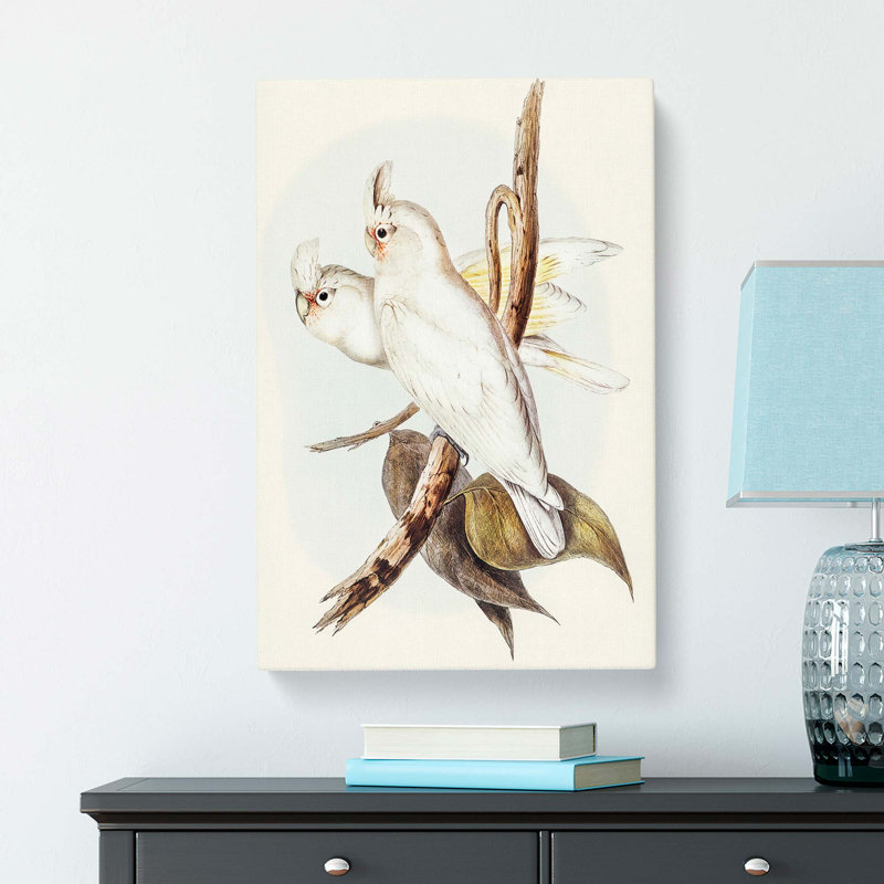 Blood-Stained Cockatoos by Elizabeth Gould - Wrapped Canvas, 50cm H x 35cm W x 3cm D