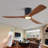 52" 3 - Blade Standard Ceiling Fan With Remote Control And LED Light, Silent Breeze For All Seasons-698273709-698273711