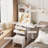 Vanity Table Set with 3 Adjustable Lighted Mirror and Storage Chair