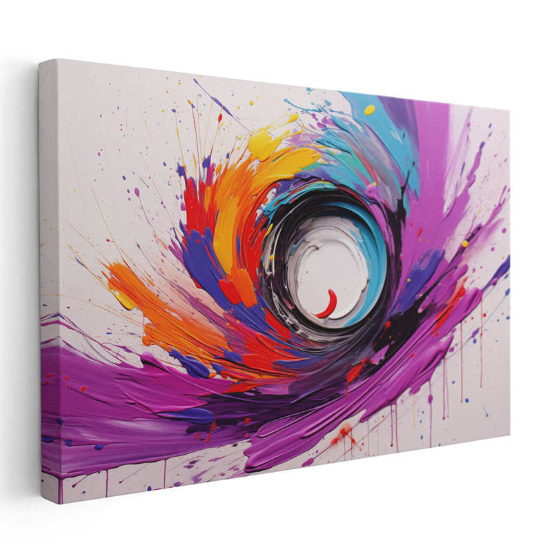 «Spiraled Color Explosions», art mural, Unframed, H 24 po x l 36 po x P 0,02 po