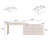 Easy Installation Extendable 47.24''–90'' Makeup Vanity, Modern Vanity Desk with 8 Storage Drawers, Cream Dressing Table with L-Shape or Straight Layout for Different Houses