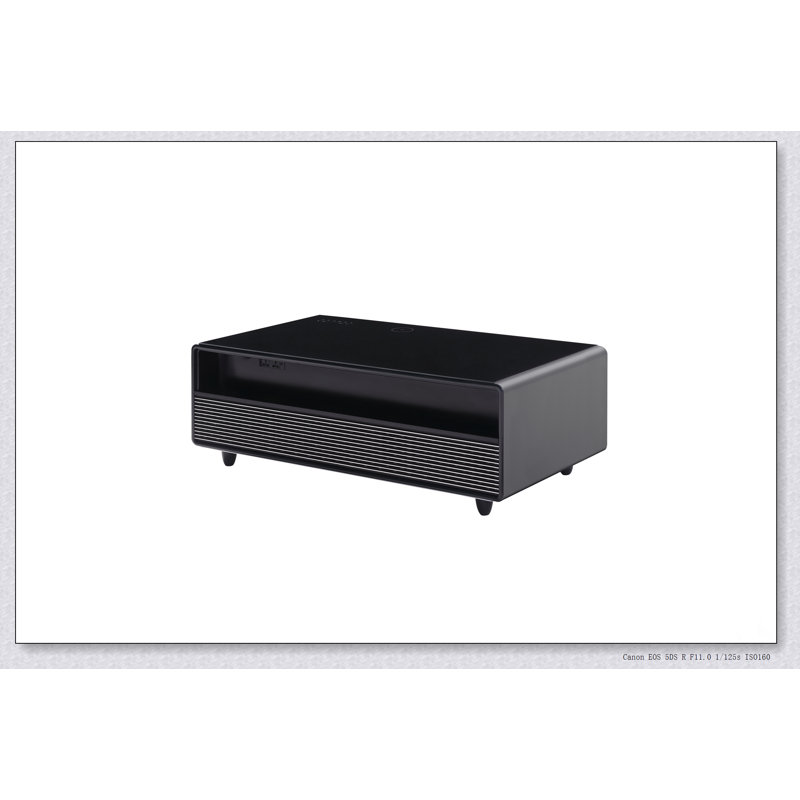 Modern Smart Coffee Table With Built-In Fridge, Bluetooth Speakers, Wireless Charging, And RGB Light For Ultimate Convenience