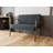 Waterfall Waiting Reception Loveseat Metal Frame-88240375-88709686