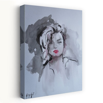 Reproduction d'art mural abstrait rouge contemporain