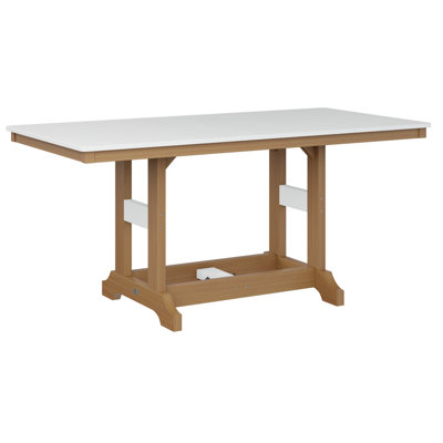 Table de salle à manger à hauteur de comptoir rectangulaire de 66 po Berlin Gardens Garden Classic