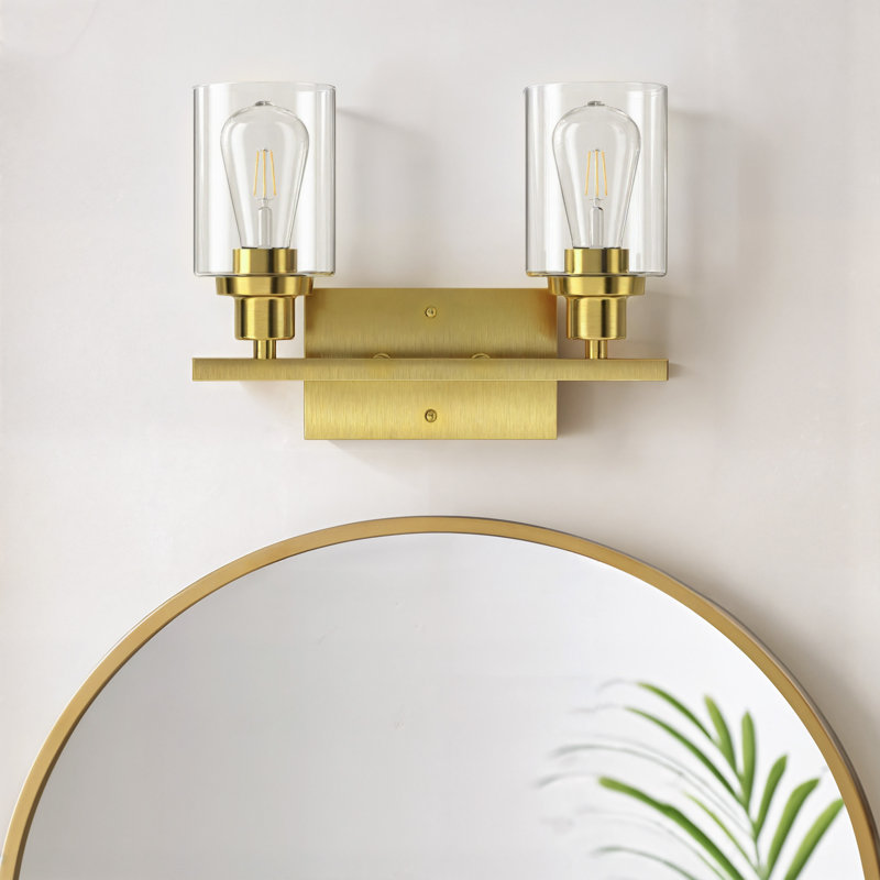 Éclairage pour salle de bain 2 lumières Venango, Or brossé