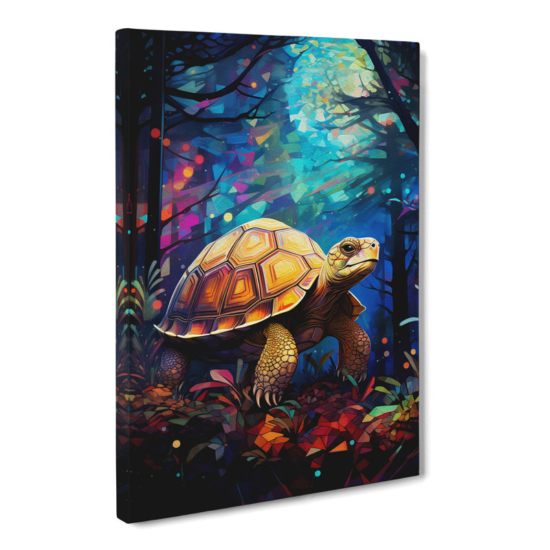 Tortoise Tachisme - Wrapped Canvas, 50cm H x 35cm W x 3cm D