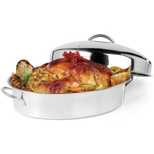 GoodCook Everyday Nonstick Extra Large Roast Pan with Rack Set, 17.5 x  11.75 Inch, Gray - GoodCook