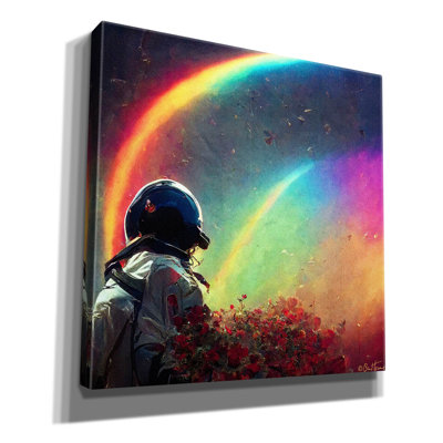 «Live in a Rainbow Galaxy» par Ben Heine, art mural sur toile