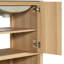 Meuble-lavabo 36 po avec comptoir d'évier, meuble-lavabo avec deux portes et deux tiroirs, bois massif, tablette ouverte, planches en MDF, deux ensembles, naturel