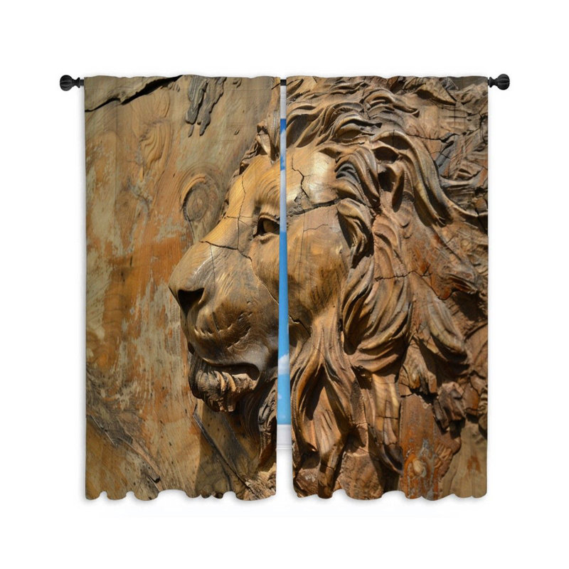 Rideaux Lion, L 56 po x L 80 po