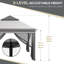 Brynja 3 x 3 m Pop Up Gazebo with Netting, Height Adjustable-771603477
