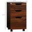Under Desk Storage, 3 Drawer Cabinet, Brown Wood Grain, Practical Cabinet Rolling Office , Grain Exterior, Maximize Storage