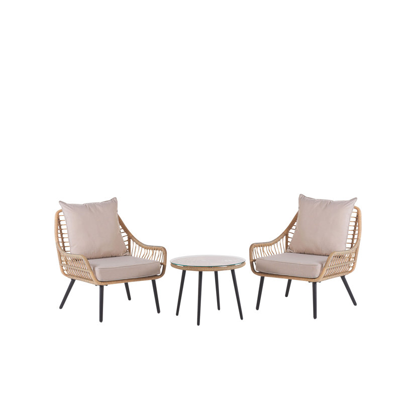 Streton 2 Seater Bistro Set with Cushions