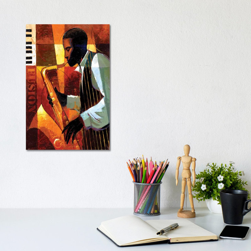 Fusion by Keith Mallett - Wrapped Canvas Painting, 20.32 cm H x 30.48 cm W