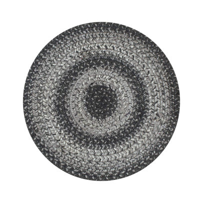 Jute Braided 15" Round Placemats Reversible Farmhouse Style (Set Of 6)