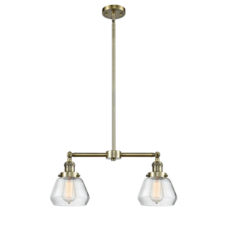 Chill 2 - Light Kitchen Island Pendant, Antique Brass, No Bulb Included, Clear