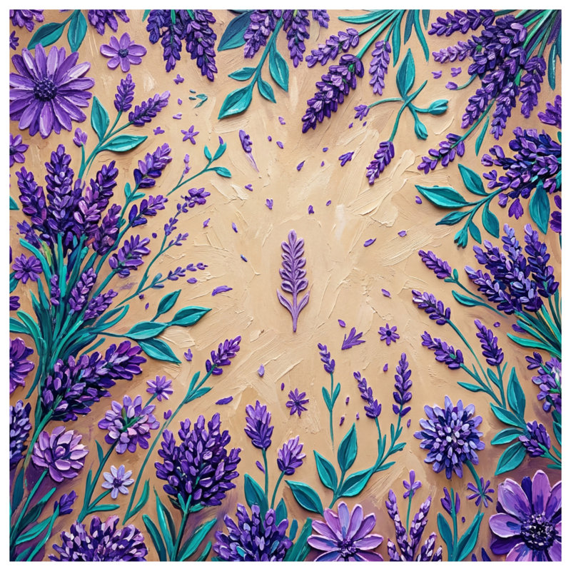 Toile de galerie mauve lavande mauve en plusieurs tailles, 32 x 32 inches