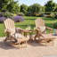 Chaise berçante pliante en PEHD Adirondack avec repose-pieds, porte-gobelet et base amovible-17830160