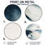 «Calm Ocean Horizon, Waves Beauty», art mural rond en métal bord de mer-929351237
