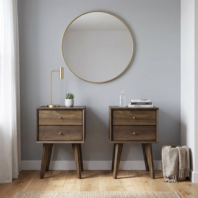 Manufactured Wood Bedside Table Sets of 2