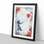 The Girl With A Red Balloon In Abstract by Banksy Framed Print-55737267-55737268