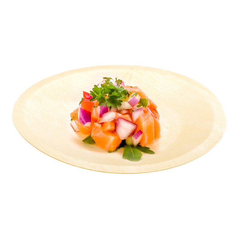 Restaurantware-5.5 Inch Wood Plates, 200 Round Disposable Wooden Plates - Durable, Sustainable, Poplar Wood Dinner Plates, Greaseproof, For Parties, Banquets, Catered Events Or Weddings