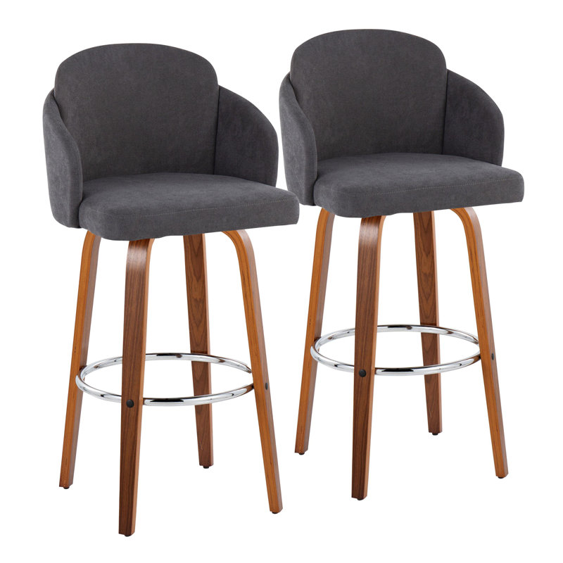 Tabouret de bar 30 po Dahlia, Gris