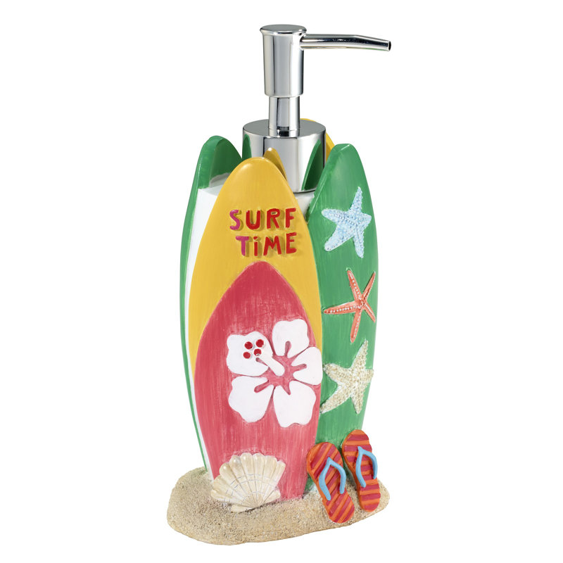 Surf Time Multicolor Hand-Painted Resin Soap Dispenser