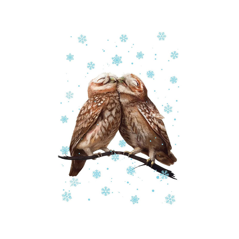 Winter Owls by Valeriya Korenkova - No Frame Gallery-Wrapped Canvas Giclée on Canvas, 101.6cm H x 66.04cm W, Wrapped Canvas