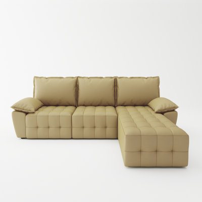 97 inch Modular Sectional Sofa Set, Extra Large L Shaped Couch with Reversible Chaise Modular Convertible Sectional Couch, Couches for Living Room Bed by Latitude Run