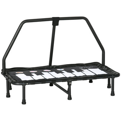 Trampoline d'intérieur pour enfant / tout-petit pliable 3,37 pi avec guidon HomCom