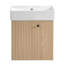Meuble-lavabo flottant moderne avec lavabo en céramique 21,6 po Mahyar-124298310