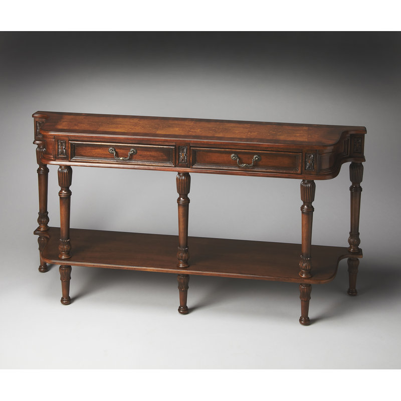 Ashraful 60" Console Table, Olive Ash Burl