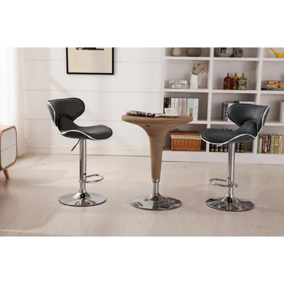 Siège pivotant et réglable en tissu d'ameublement pivotant, gris, de 2 - avec base pour la vie, la salle à manger, le bar, le bureau, la base grise extérieure, le salon à 360 degrés, la salle à manger