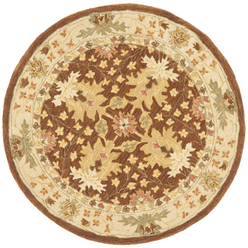 Tingley Hand Tufted Wool Pile Oriental Rug, Round 4'