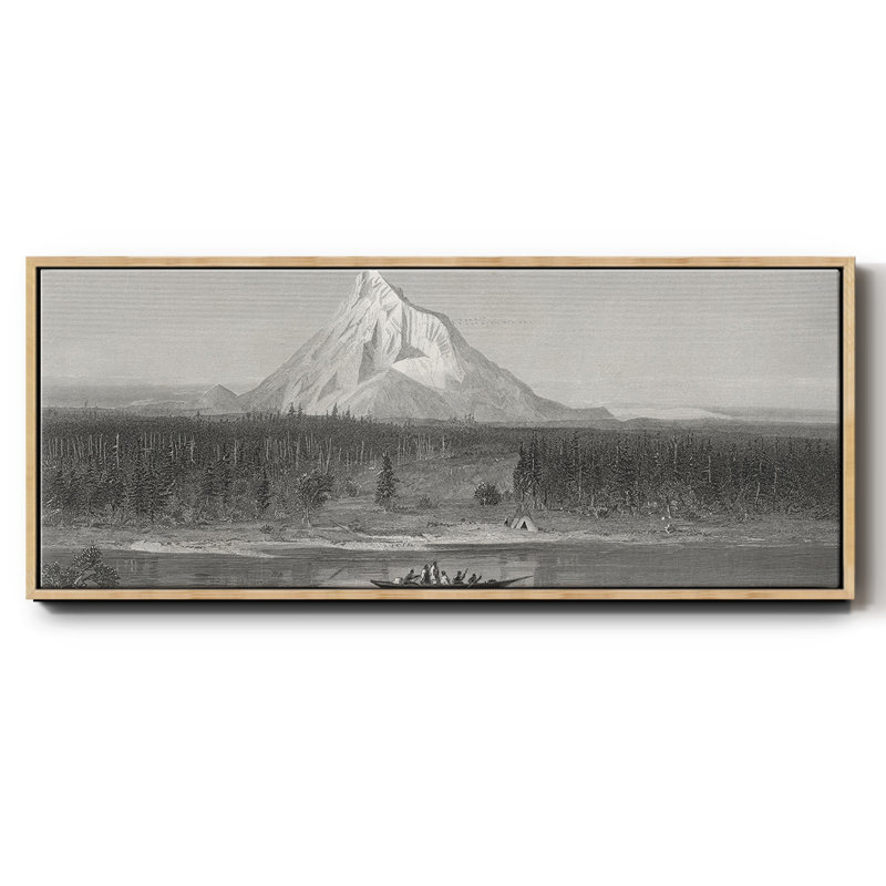 «Mount Hood from the Columbia», toile encadrée, H 8 po x l 20 po