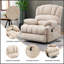 Fauteuil inclinable électrique en chenille de 23 po de large à dossier haut avec massage par vibrations et chauffage lombaire-933913683