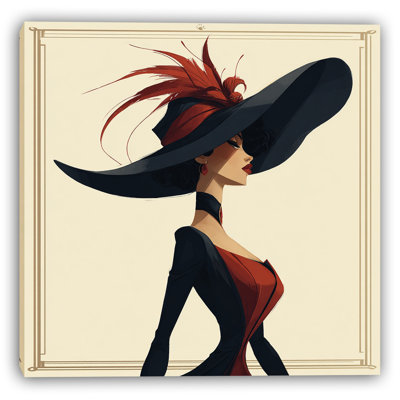 Crimson Chic II Wrapped Canvas Wall Art
