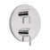 Serin Dual Shower Faucet Trim Kit with Two Handles