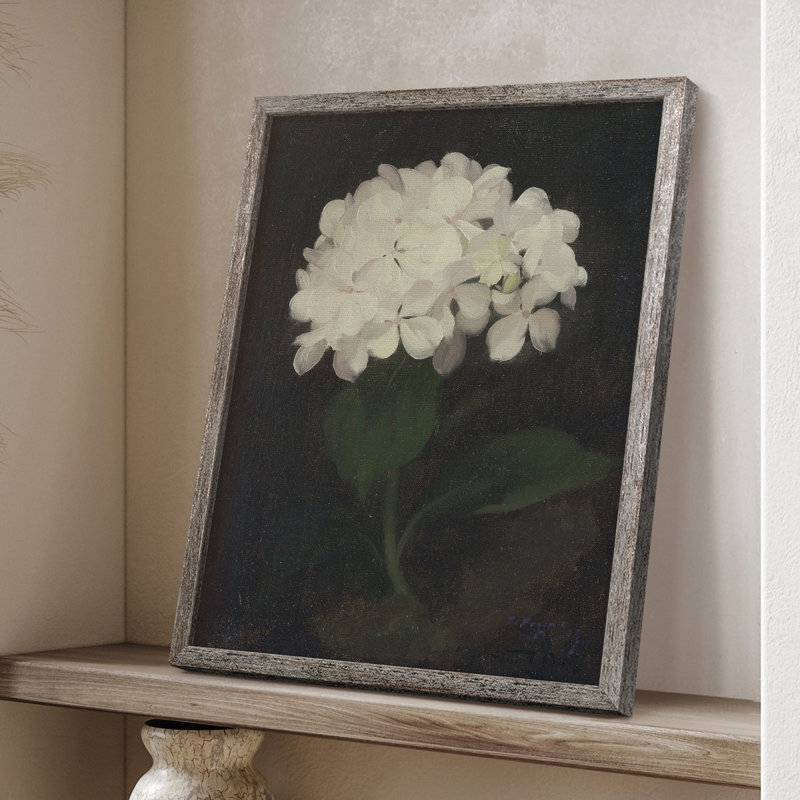Impression florale vintage encadrée CCXC III - bois massif, H 15 po x l 12 po