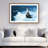 Unleashed Waves on a Lighthouse | White Sea Framed Print