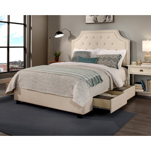 Austan Upholstered Platform Storage Bed and Matching Bench Set