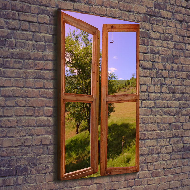 Landscape Outside The Window - Wrapped Canvas Print